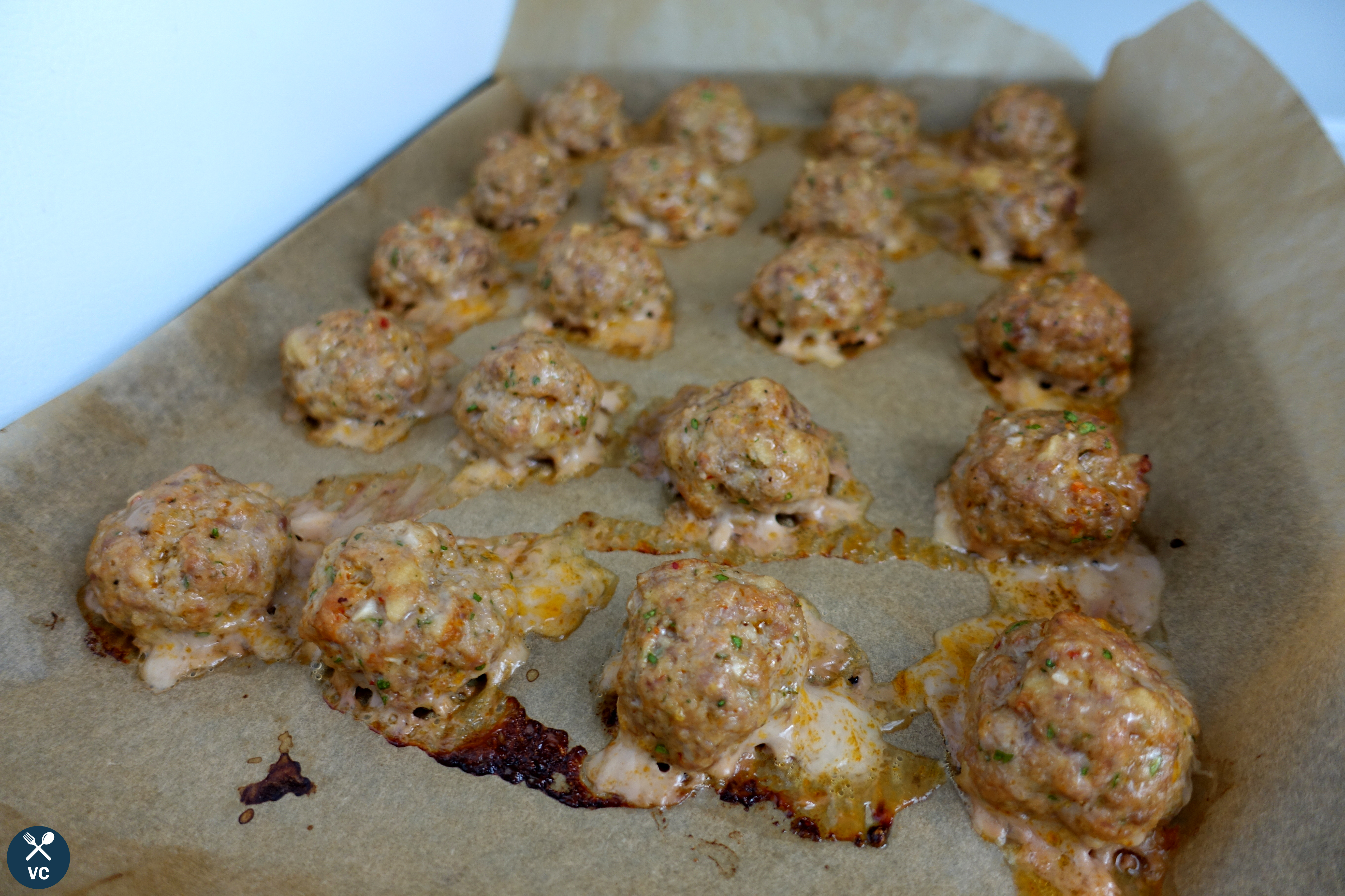 Juicy and tender baked meatballs (VC in the Kitchen)