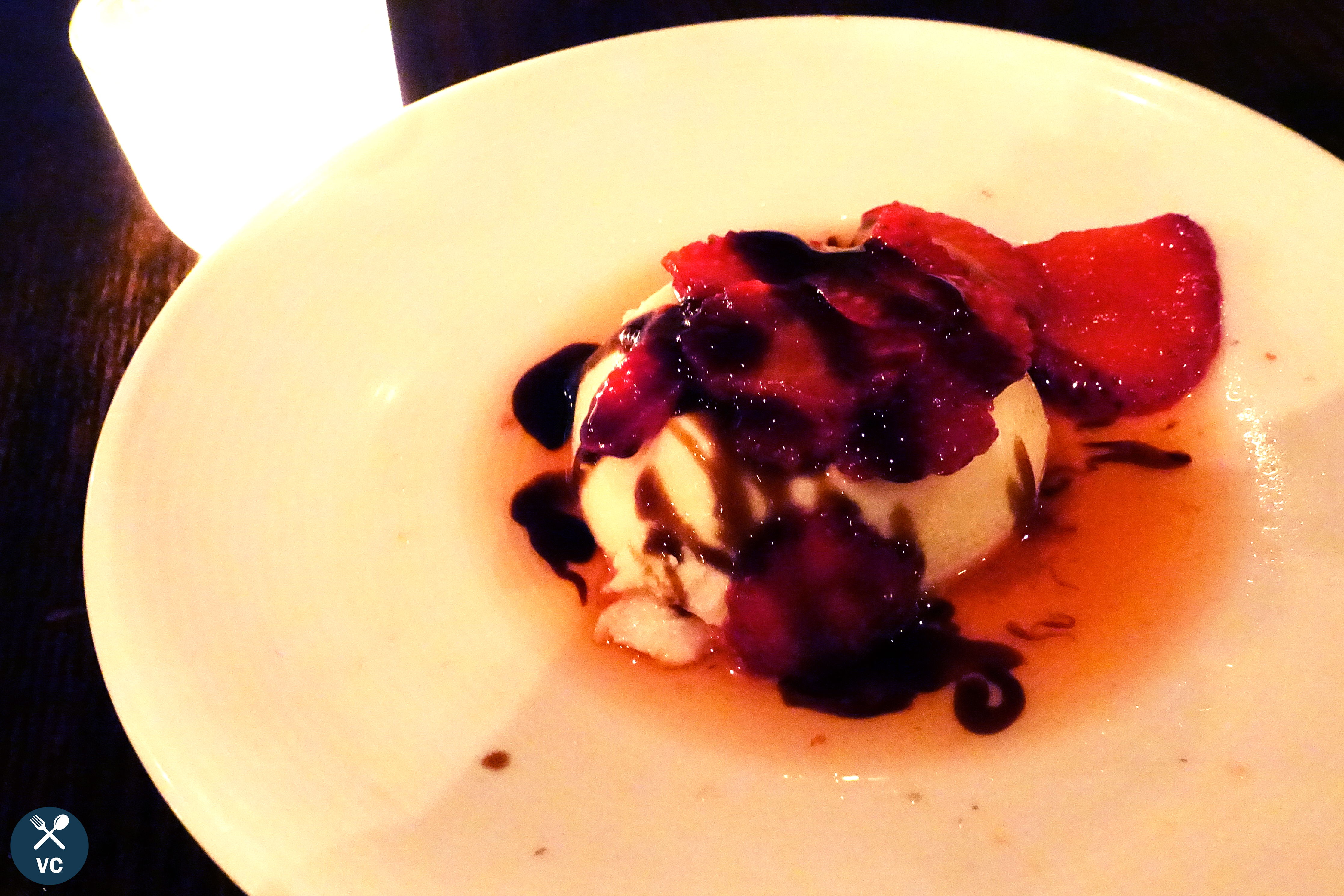 Complimentary panna cotta from Bella Trattoria, SF (VC in the Kitchen)